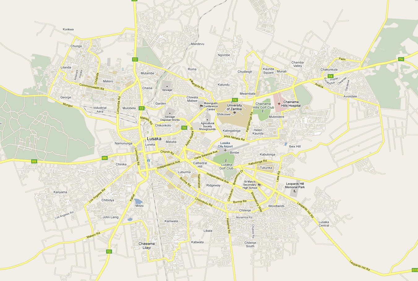 Lusaka Map | Maps